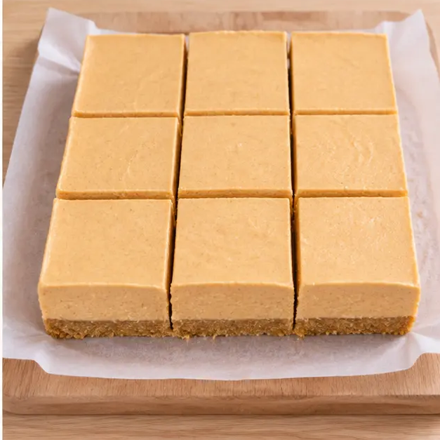 Step 4: Lifting and slicing the chilled cheesecake bars