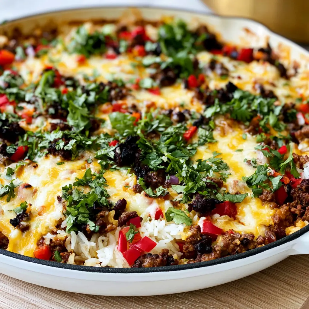 one pan taco skillet - final presentation