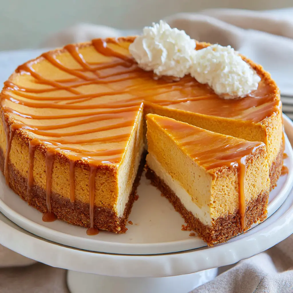 pumpkin cheesecake - final presentation