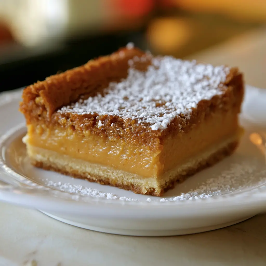 pumpkin gooey butter cake - final presentation