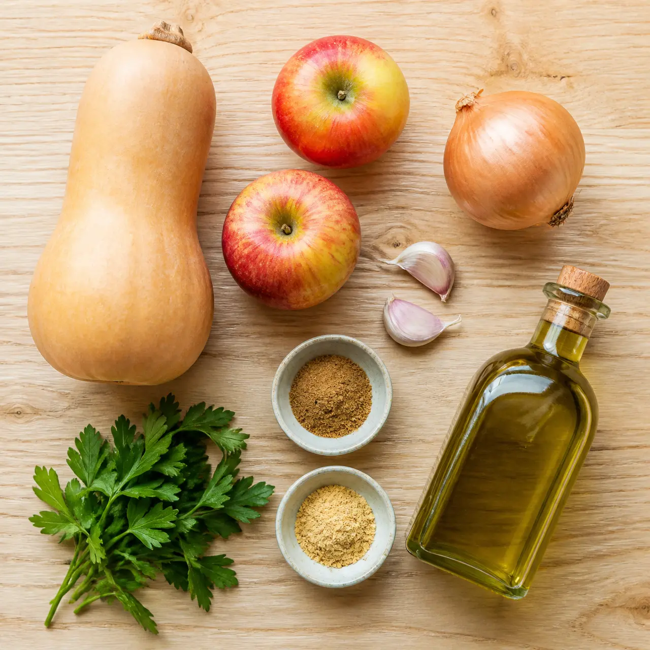 roasted butternut squash soup - main ingredients
