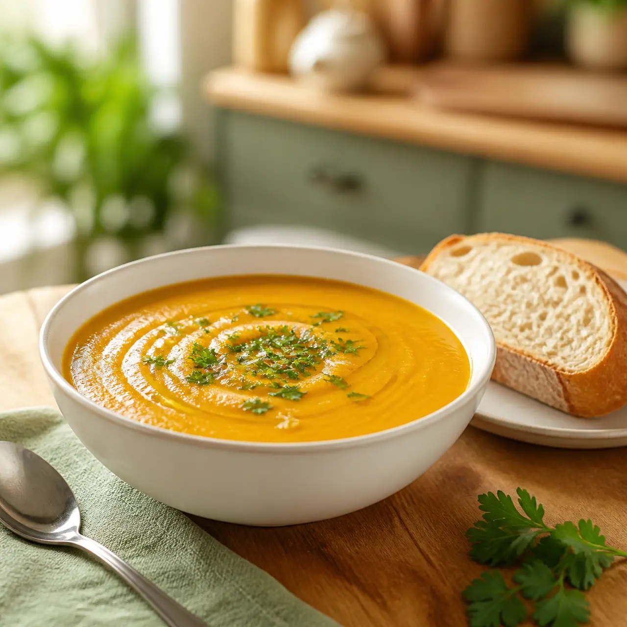 roasted butternut squash soup - final presentation