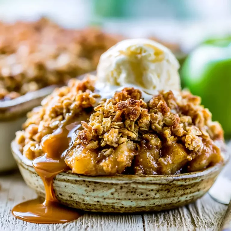 salted caramel apple crisp 23396968