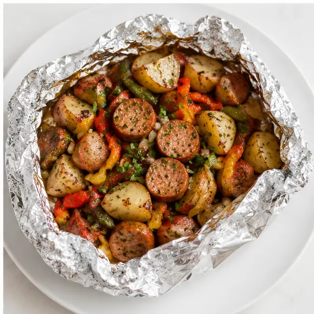 Step 4: Grilling the sealed packets until the potatoes are tender