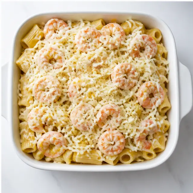 Step 4: Toss pasta with sauce and bake until golden and bubbly