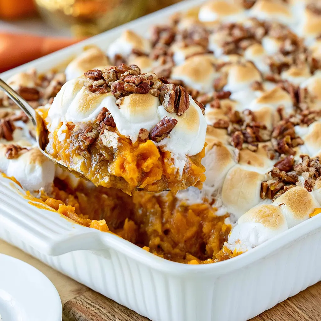 sweet potato casserole - final presentation