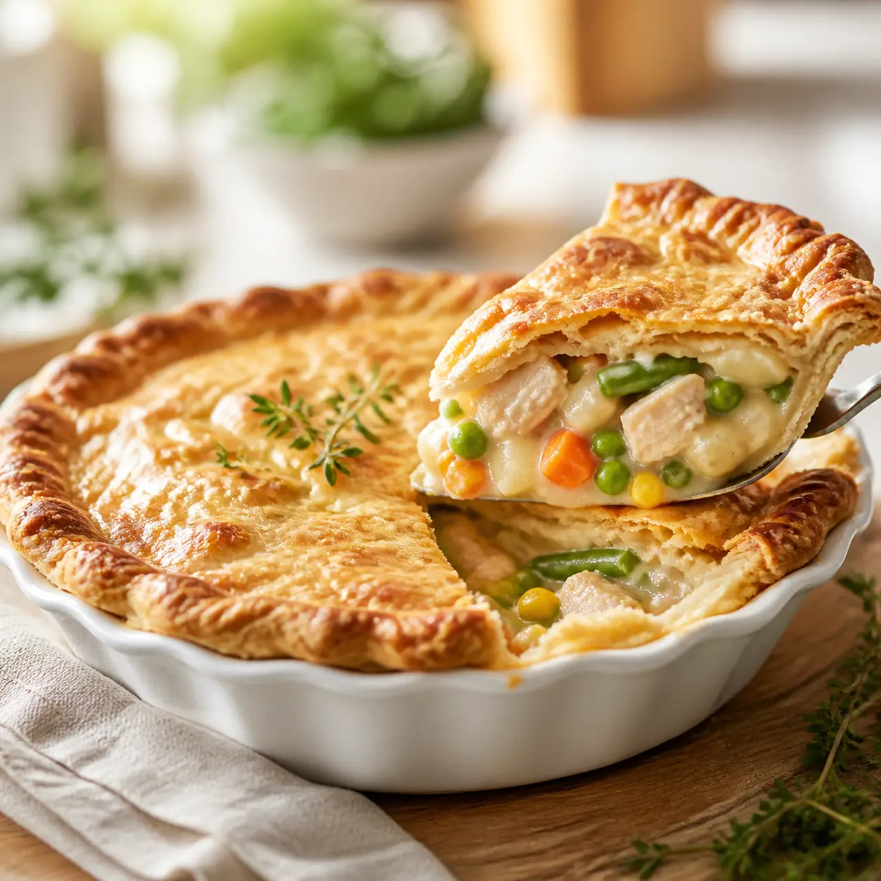 turkey pot pie - final presentation
